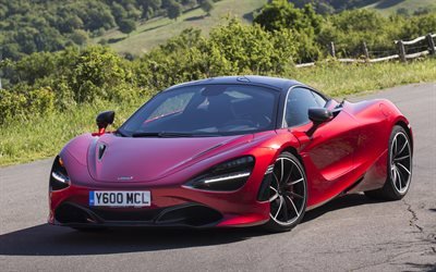 McLaren 720S, 2018, coche de carreras, coche de deportes, rojo 720S, coup&#233; deportivo Brit&#225;nico de coches de McLaren