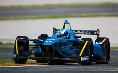 Nicolas Prost, 4k, Formula E, FIA, Renault eDams, race driver, Renault-ZE 17