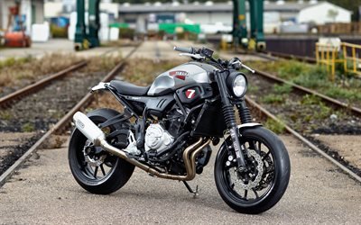 Yamaha XSR700 Cour Construit, chemin de fer, en 2017, des v&#233;los, des superbikes, Yamaha XSR700, japonais de motos, Yamaha