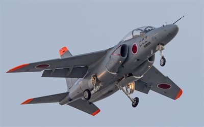 Kawasaki T-4, training aircraft, Japanese aircraft, Japan Air Force, military aircraft, Japan