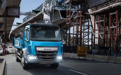DAF LF 230, 4k, 2017 truck, tipper, camionetas, la serie LF de DAF, DAF