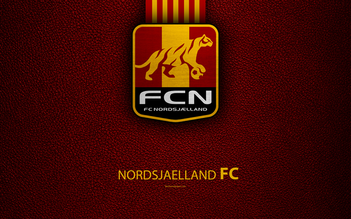 FC Nordsjaelland, 4k, logotyp, l&#228;der konsistens, Danska fotbollsklubben, Superligaen, fotboll, Danska superligan, Farum, Danmark, Aik FC