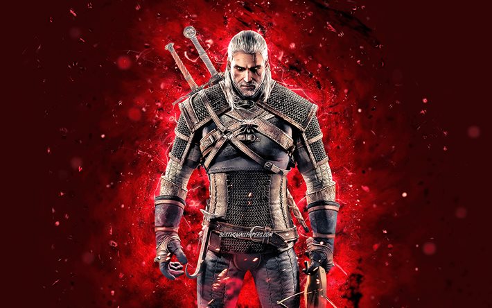 ダウンロード画像 Geralt Z Rivii 4k 赤いネオン ウィッチャー アートワーク ウィッチャー3ワイルドハント ウィッチャーのキャラクター Geralt Z Rivii The Witcher フリー のピクチャを無料デスクトップの壁紙