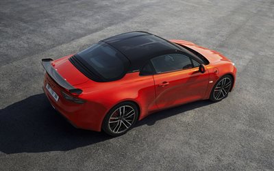 2022, Alpine A110 S, 4k, vista dall'alto, esterno, coupé rosso, rosso A110 S, auto sportive francesi, Alpine