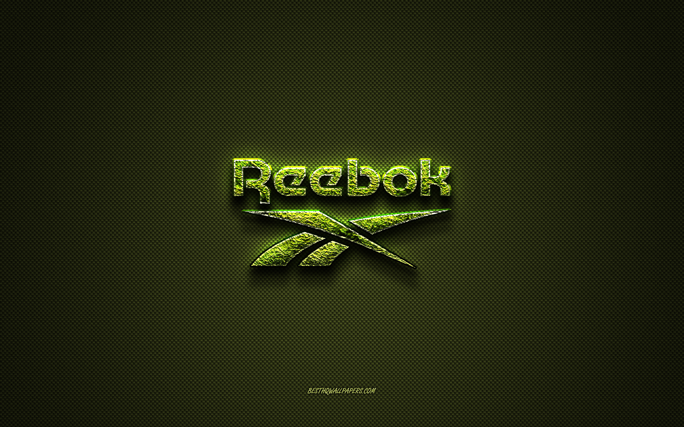 ダウンロード画像 リーボックのロゴ 緑の創造的なロゴ 花のアートのロゴ リーボックのエンブレム 緑の炭素繊維の質感 Reebok クリエイティブアート 画面の解像度 x1800 壁紙デスクトップ上