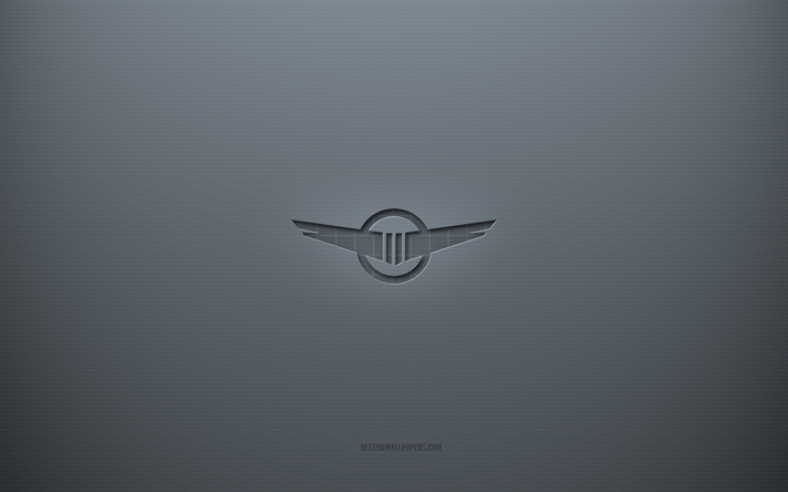 Logotipo Rezvani, plano de fundo cinza criativo, emblema Rezvani, textura de papel cinza, Rezvani, plano de fundo cinza, logotipo Rezvani 3D