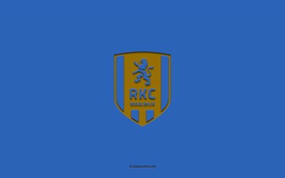 RKC Waalwijk, fond violet, &#233;quipe de football n&#233;erlandaise, embl&#232;me RKC Waalwijk, Eredivisie, Waalwijk, Pays-Bas, football, logo RKC Waalwijk