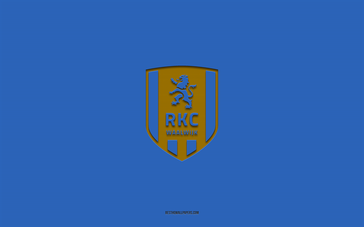 RKC Waalwijk, fond violet, &#233;quipe de football n&#233;erlandaise, embl&#232;me RKC Waalwijk, Eredivisie, Waalwijk, Pays-Bas, football, logo RKC Waalwijk
