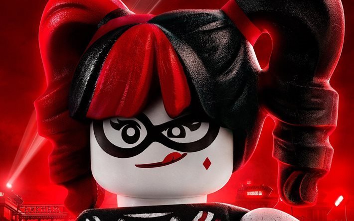 The Lego Batman, Harley Quinn, characters, 2017 movie, 3d-animation