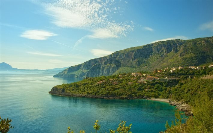 Italy, summer, coast, sea, Serenity