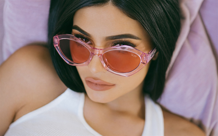 4k, Kylie Jenner, 2017, photoshoot, Quay, di bellezza, di Hollywood