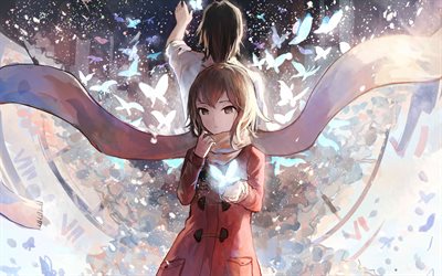 Boku dake ga Inai Machi, 2016, Satoru Fujinuma, Kayo Hinazuki, Japanese anime, manga, 4k