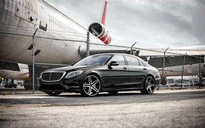 Mercedes S550, lyx sedan, business class, tuning S-klass, Tyska bilar, Giovanna hjul
