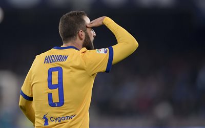 4k, Gonzalo Higuain, partita, la Juve, i calciatori, Juventus, calcio, avanti, Serie A, Juve, Higuain