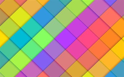 rhombuses, 4k, material design, art, lines, colorful background, creative