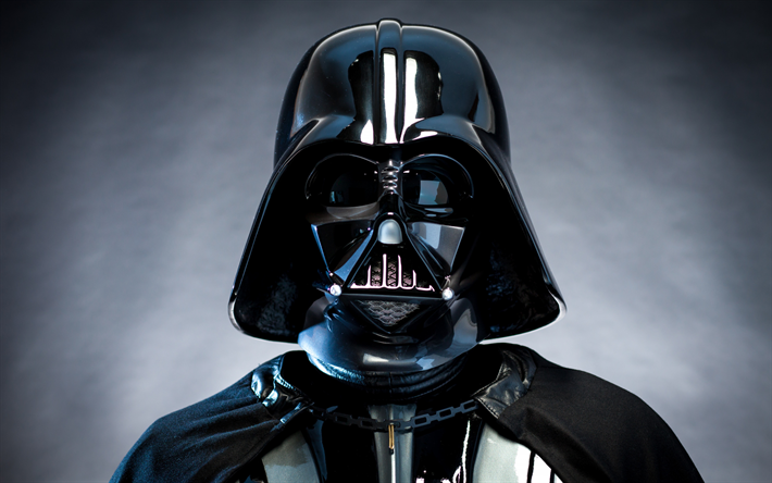 Darth Vader de Star wars, m&#225;scara negra, la piel de Anakin Skywalker, el personaje principal