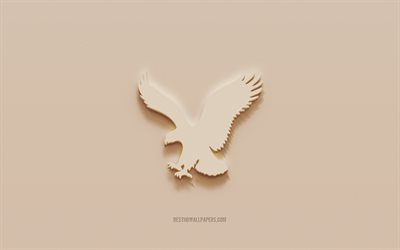 American Eagle Outfitters logo, brown plaster background, American Eagle Outfitters 3d logo, American Eagle Outfitters emblem, 3d art, American Eagle Outfitters