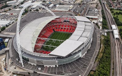 Wembley Stadium, view from above, English football stadium, Wembley, London, England, Tottenham Hotspur FC Stadium, England national football team