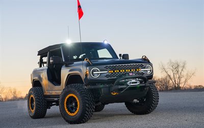 Ford Bronco Badlands Sasquatch, 4k, tout-terrain, 2021 voitures, tuning, SUV, 2021 Ford Bronco, voitures am&#233;ricaines, Ford