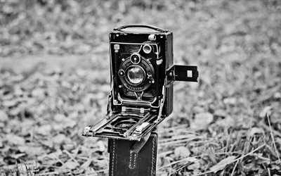 Zeiss Ikon Compur, retro camera, Zeiss Ikon, monochrome, cameras, Zeiss