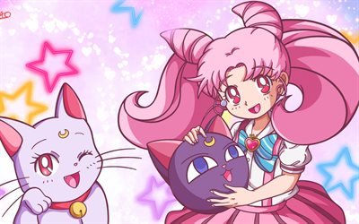 Bishoujo Senshi Sailor Moon, Diana, Chibiusa, japanilainen manga, animehahmot, Bishoujo Senshi Sailor Moon -hahmot