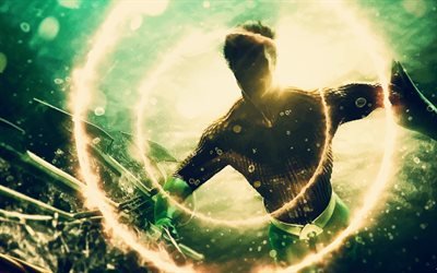 Aquaman, 4k, superhj&#228;ltar, konst, DC Comics