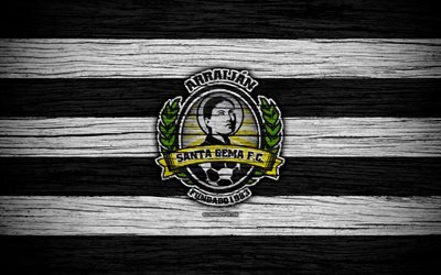 Santa Gema FC, 4k, LPF, futebol, Liga Panamena, logo, clube de futebol, Panam&#225;, Santa Gema, textura de madeira, O FC Santa Gema