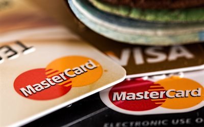 Mastercard, 4k, financiamento, cart&#245;es de cr&#233;dito, close-up