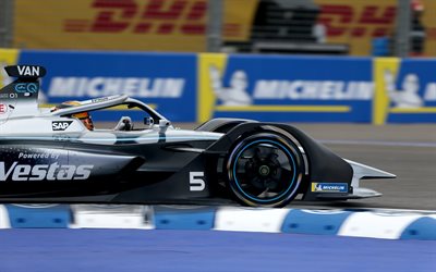 Formula E, 2020, Mercedes-Benz EQ Formula E Takımının Stoffel Vandoorne, SRT05e Kıvılcım, araba yarışı