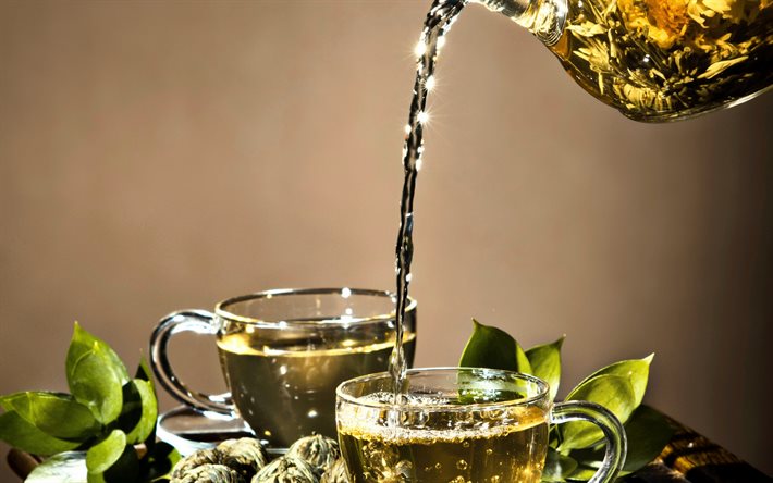 الشاي الأخضر, أكواب, إبريق الشاي, تايلاند, الشاي المفاهيم, الشاي العشبية