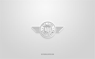 club libertad, yaratıcı 3d logo, beyaz arka plan, paraguaylı futbol kul&#252;b&#252;, paraguay primera division, paraguay, 3d sanat, futbol, ​​club libertad 3d logo