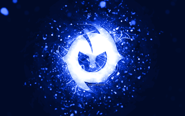 paulo dybala tummansininen logo, 4k, tummansiniset neonvalot, luova, tummansininen abstrakti tausta, paulo dybala logo, jalkapallot&#228;hdet, paulo dybala
