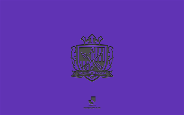 サンフレッチェ広島, 紫の背景, 日本のサッカーチーム, 名古屋グランパスエイトのエンブレム, j1リーグ, 日本, フットボール, サンフレッチェ広島のロゴ