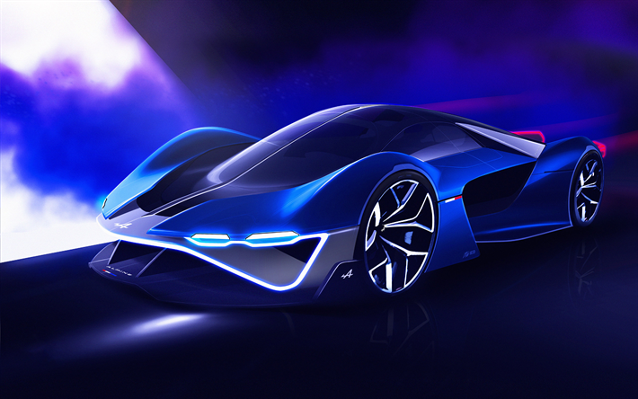 4k, アルパインa4810iedコンセプト, 2022年水素燃料スーパーカー, a4810, ハイパーカー, スポーツカー, 高山