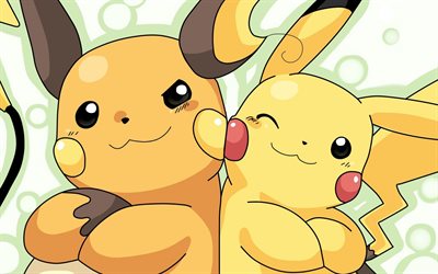 Raichu, Pikachu, art, Pokemon, chubby rodent, manga