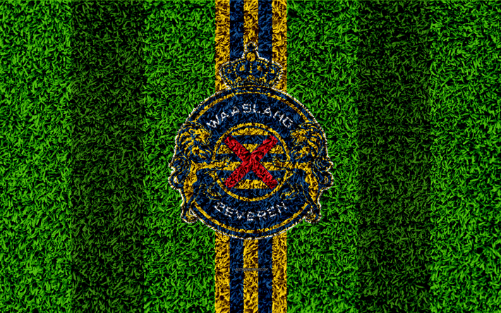 Waasland-Beveren FC, KVRS Waasland, 4k, Uruguayan football club, logo, material design, yellow blue abstraction, emblem, Uruguayan Primera Division, Beveren, Uruguay, football