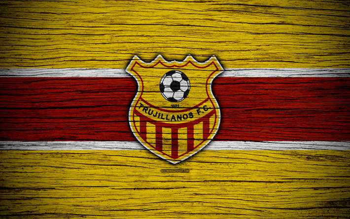 Trujillanos FC, 4k, logo, La Liga FutVe, jalkapallo, Venezuelan P&#228;&#228;sarjassa, football club, Venezuela, Trujillanos, luova, puinen rakenne
