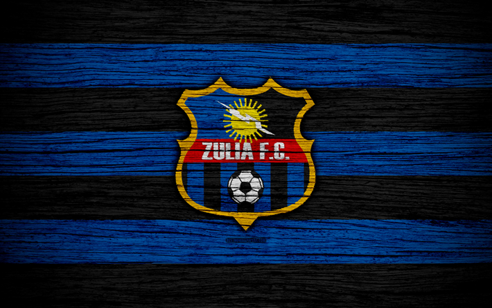 Zulia FC, 4k, logo, Liga FutVe, il calcio, il Bolivar Primera Division, football club, Venezuela, Zulia, creative, di legno, texture, FC Zulia