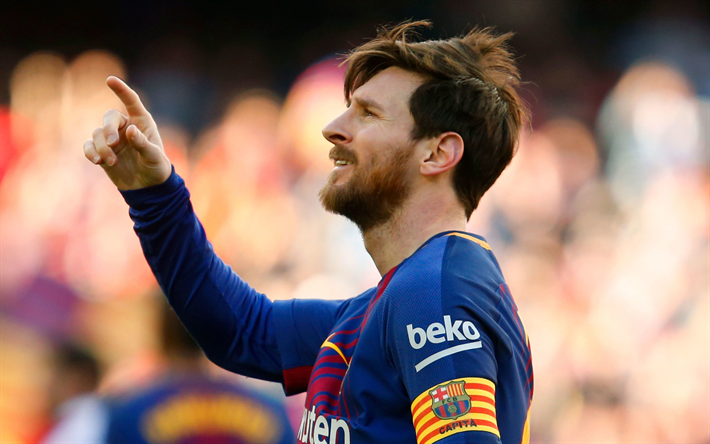 4k, Lionel Messi, 試合, ブラー, FCB, サッカー星, FCバルセロナ, リーガ, スペイン, Barca, Messi, バルセロナ, レオMessi