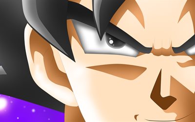 Ultra Instinct de Goku, 4k, close-up, Dragon Ball, art, Migatte Pas Gokui), Ma&#238;tris&#233; Ultra Instinct, Super Saiyan Dieu, DBS, Dragon Ball Super