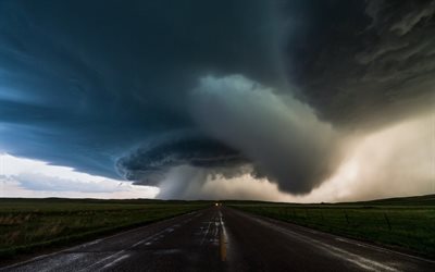 Download wallpapers typhoon, storm clouds, hurricane, rain, USA for ...