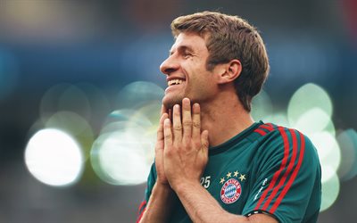 Thomas Muller, alegria, estrelas do futebol, O Bayern De Munique, Muller, futebol, Bundesliga, jogadores de futebol, O FC Bayern de Munique
