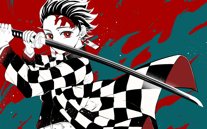 Tueur de d&#233;mon, Kimetsu no Yaiba, Tanjirou Kamado, le personnage principal, manga japonais, art cr&#233;atif