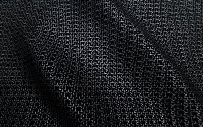 el carbono negro, textura, 4k, ondulado textura de carbono, el carbono negro de fondo, l&#237;neas, fondo de carbono, fondo negro, carbono texturas