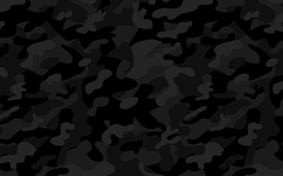 nero mimetico, camouflage sfondi, grigio mimetica militare camouflage, nero, sfondi, texture camouflage, fantasia camouflage