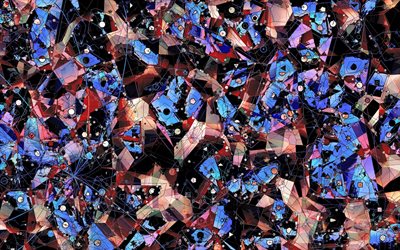 mosaico colorido, 4k, low poly arte, colorido poligonal de fundo, poligonal textura, fundos coloridos, low poly texturas, texturas abstratas, geom&#233;tricos planos de fundo