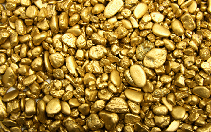pedras de ouro, 4k, pedra fundos, pedras de ouro textura, ouro fundos, pedra texturas