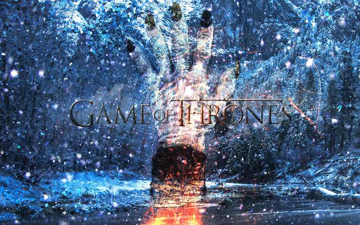 Game Of Thrones, 4k, fan art, cr&#233;atif, Game Of Thrones logo