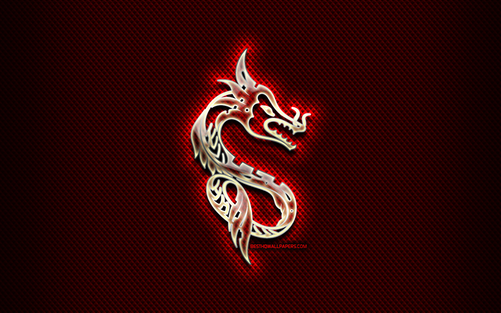 Dragon lasi merkki, kiinan zodiac, punainen abstact tausta, Kiinalaisen kalenterin, kuvitus, Lohik&#228;&#228;rme, horoskooppi, el&#228;inten merkkej&#228;, Dragon, Kiinalainen Horoskooppi, luova, Dragon zodiac