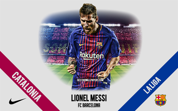 Lionel Messi (FC Barcelona), calciatore Argentino, attaccante, al Camp Nou, La Liga, la Spagna, il calcio, Catalogna, Barcellona, Leo Messi